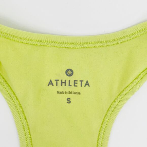 Athleta Womens Chi Green Lime Racerback Active Tank Top Size Small Scoop Neck - Picture 2 of 5